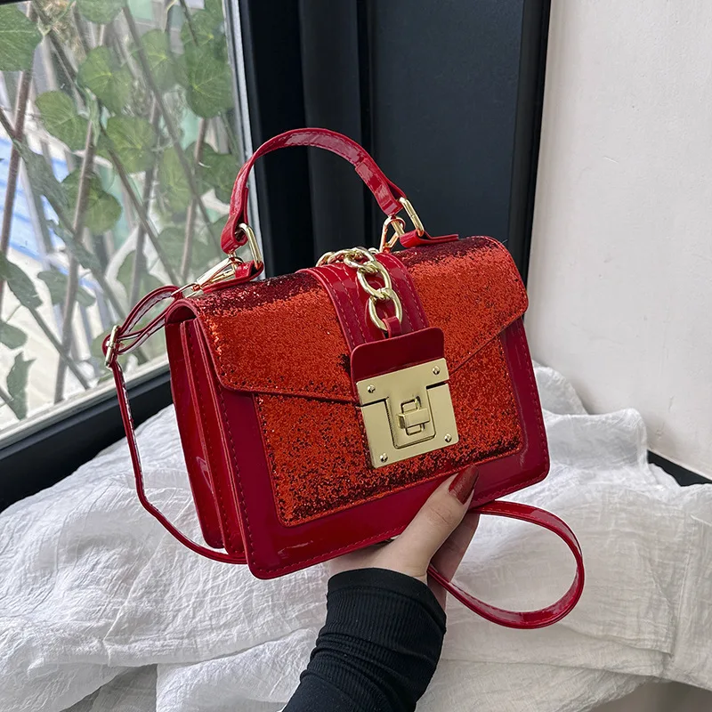 Fashion luxury leather women hand bags shiny evening bag purses and handbags 2023