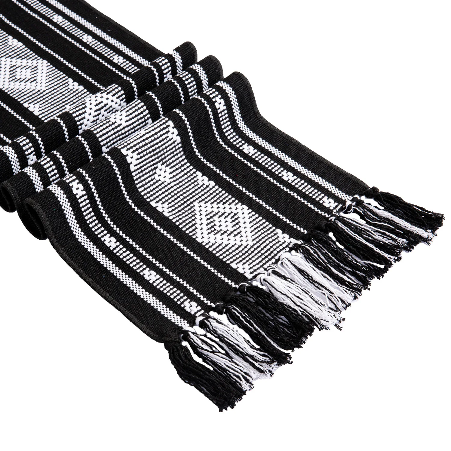 Buti Cotton flax tassel table runner country strip table runner decoration festival wedding table runner