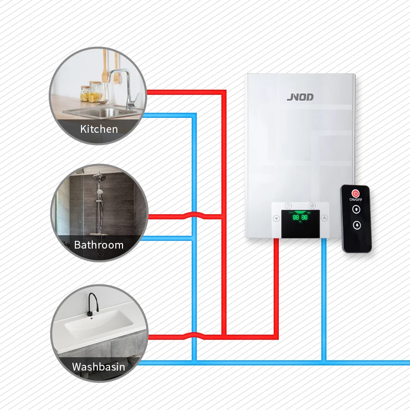 CE 3 phase Instant electric hot water heater wall mounted Instantaneous shower heater electric for bathroom