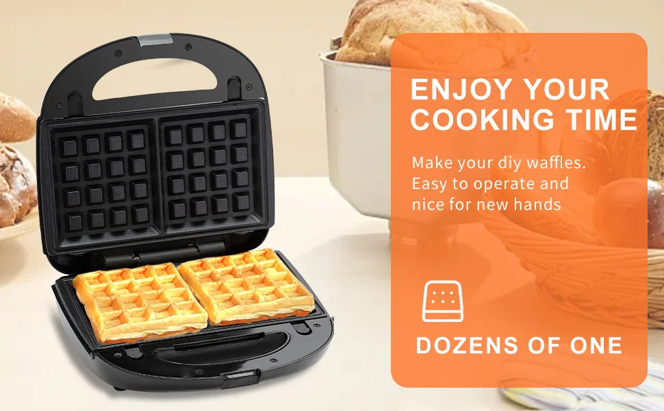 3 in 1 One Key Operation classic sandwich maker breakfast toaster waffle toster sandwich maker