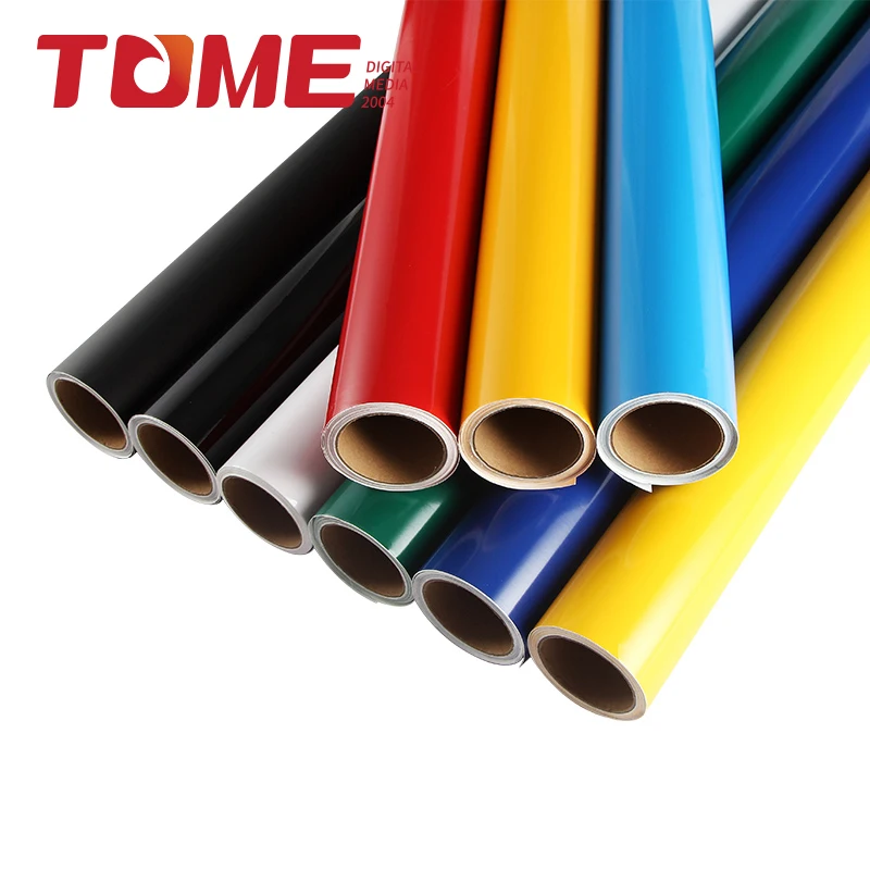 TOME color cutting vinyl sticker paper rolls red pvc matte color cutting vinyl color vinyl sticker for cutting plotter