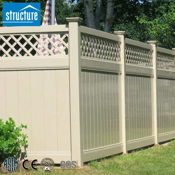 Eco-friendly Garden Decorative Easy-to-assemble PVC Lattice Fence