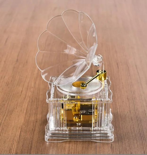 Красивый граммофон заводная Хрустальная музыкальная шкатулка Рождественская музыкальная шкатулка 2019 Новый Популярный Подарок детская романтическая игрушка-машинка