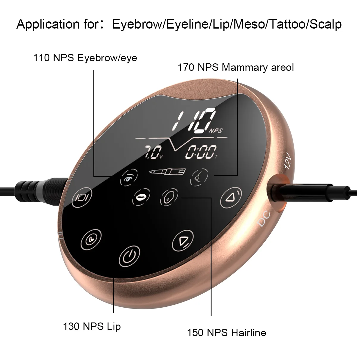 Universal dermografo maquina maquillaje permanente inalambrico pluma Biomaser P90