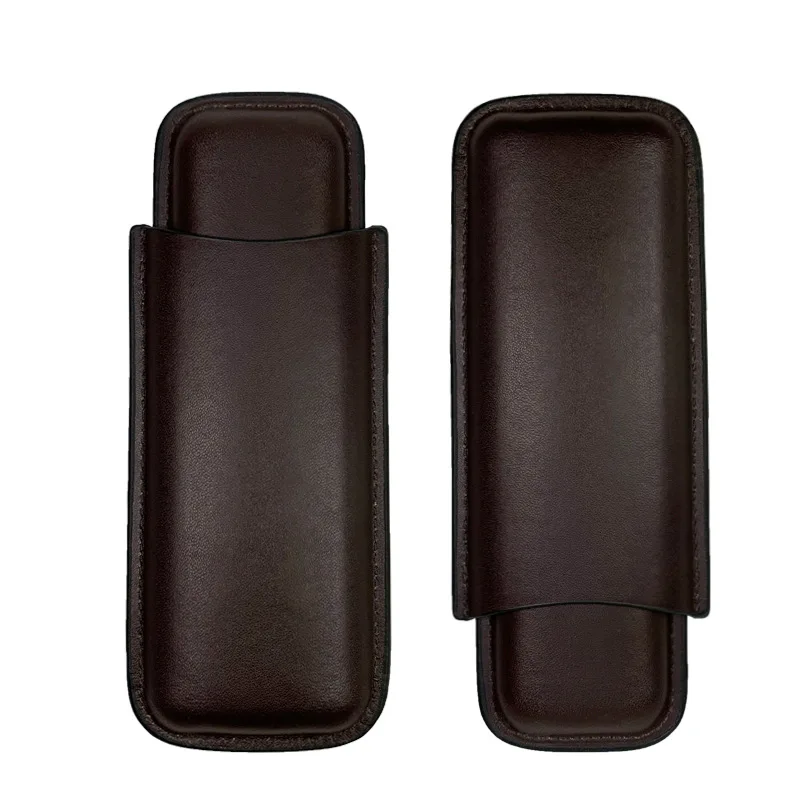 Leather Cigar Case Holster Mini Travel Cigarette Storage Bag Smoke Cigarette Accessories