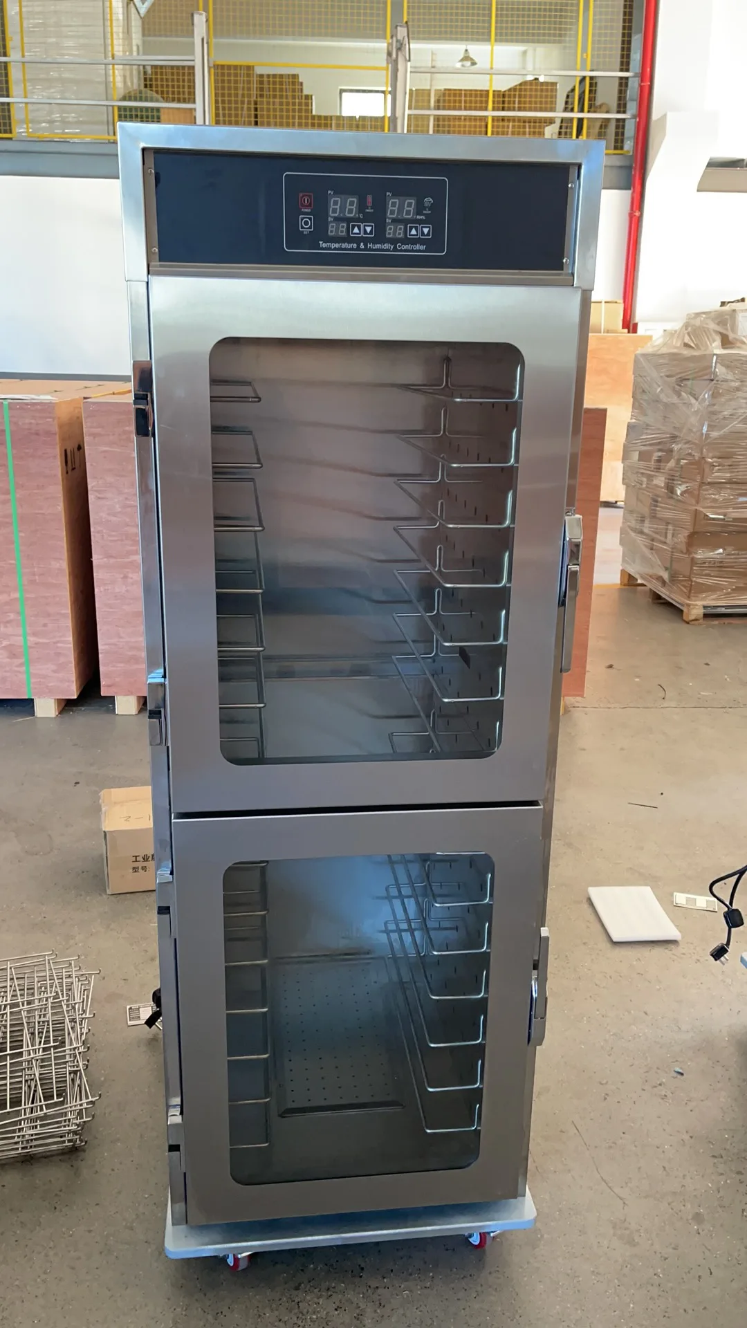 Smart Stainless Steel and Glass Food Warmer Display Machine 220V Warming Showcase with Metal Holding Equipment