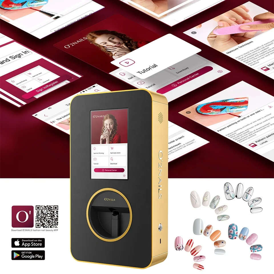 O2nails Цифровой настольный 3D-принтер для дизайна ногтей с сенсорным