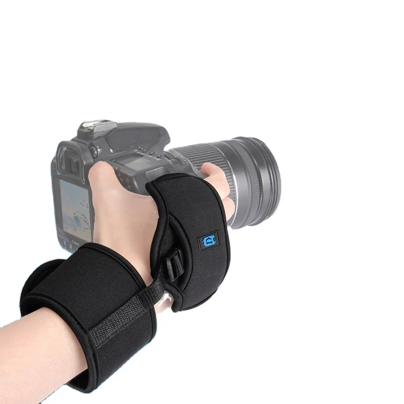Hot selling PULUZ Soft Neoprene Hand Grip Wrist Strap with 1/4 inch Screw Plastic Plate for SLR / DSLR Cameras