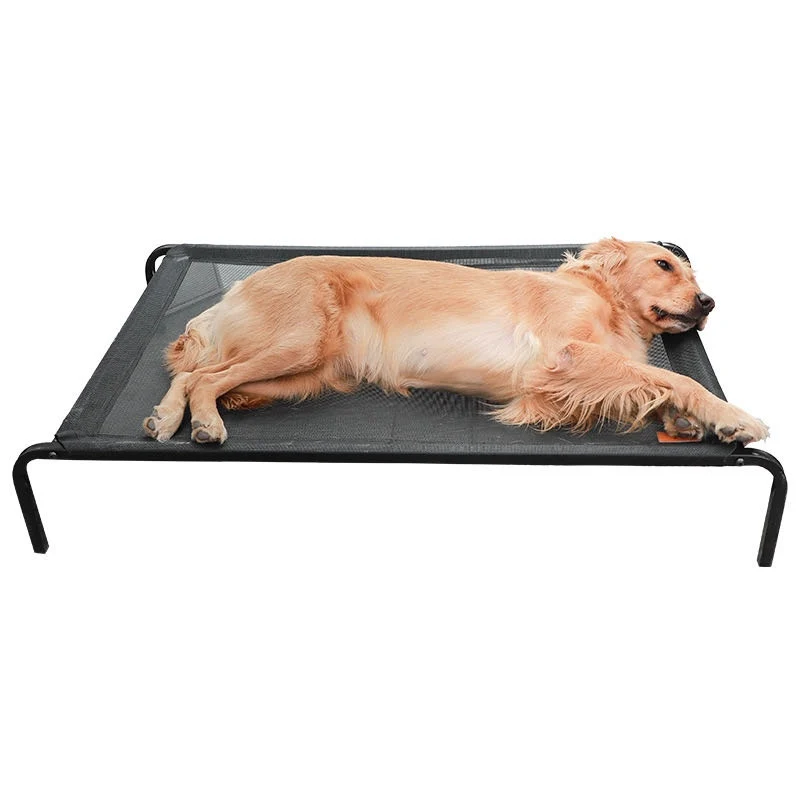 Outdoor Waterproof Metal Stainless Steel Frame  Good Bearing Elevated Dog Bed Pet Camping Bed