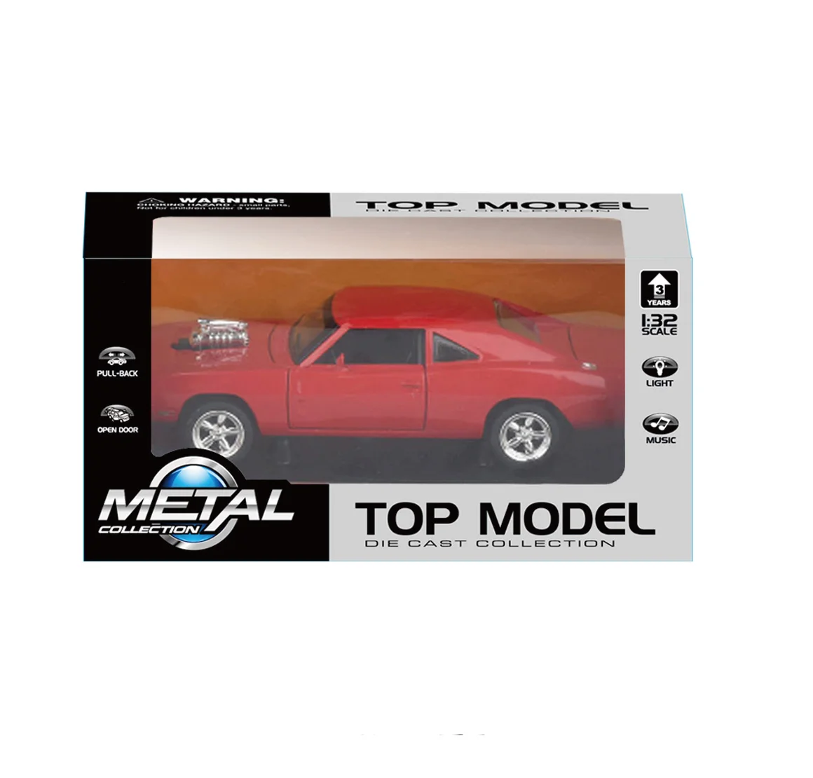 1:32 Diecast Model Car Toys Pull-back With light and sound effects Juguetes Promotional Alloy Car for boys PASS EN71