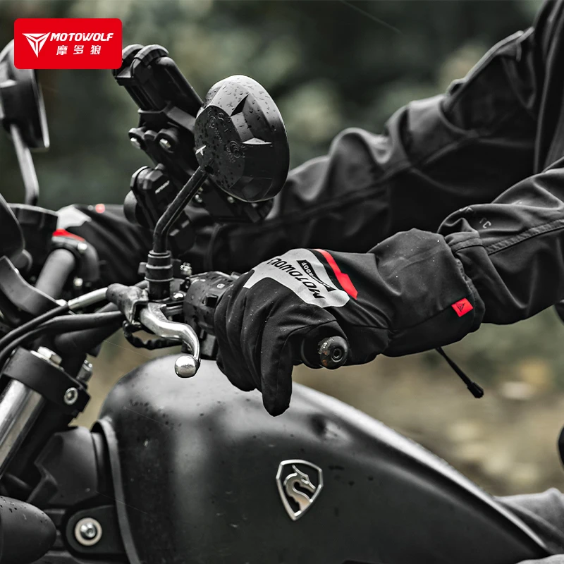 Waterproof gloves cover protection motorcycle racing gloves cover with touch screen function for bicycle