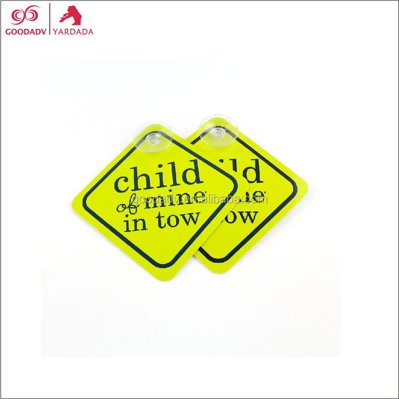 PVC BABY ON CAR warning sign