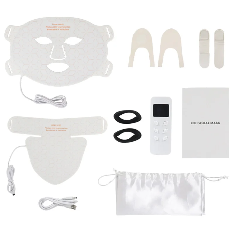 SY-LM01F New Portable 4 Colors Silicone Red and Infrared Led Light Facial Therapy Panel Beauty Led Face Mask for Home/Retail