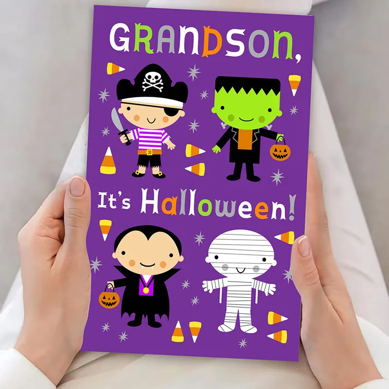 Wholesale Customize High Quality Halloween Postcard Business Card Greeting Thank You Card For Kids Festival Gifts