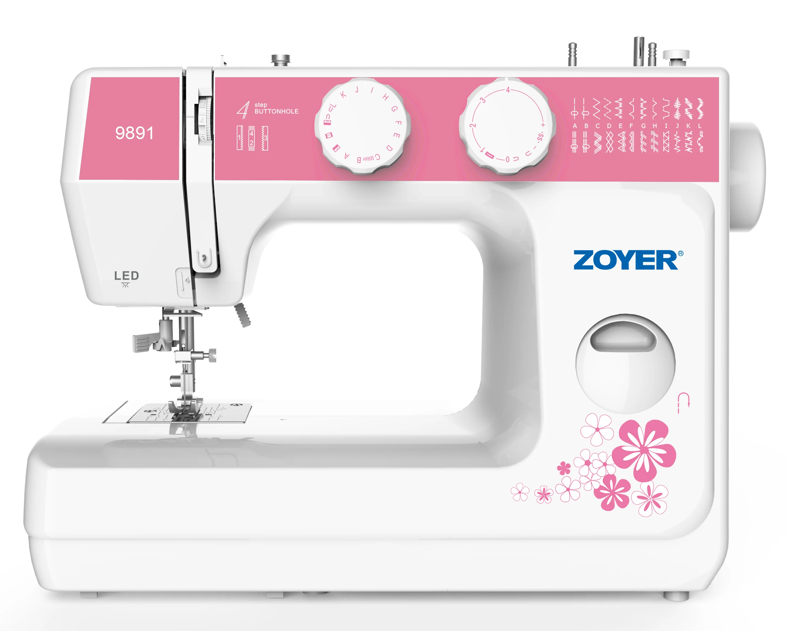 ZY9891 zoyer household sewing machine whole sale easy to operate single needle domestic sewing machine