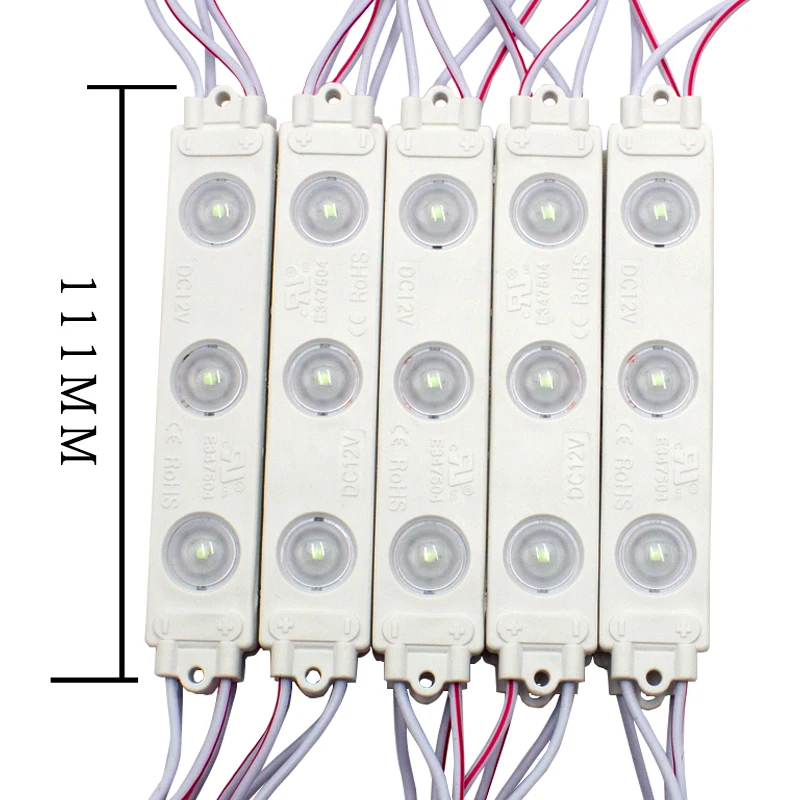 11120 waterproof IP65 dc 12v 3 led 3.6w 2835 cool white injection 120lm 3.6w led module