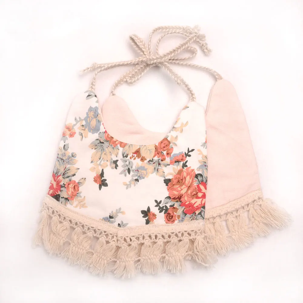 Beautiful baby bibs ramie and cotton fabric soft infant bandana bib for 0-5 years