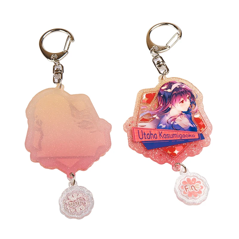 Manufacturer of custom acrylic keychains printed acrylic blank keyring acrylic keychain blanks for photo frame