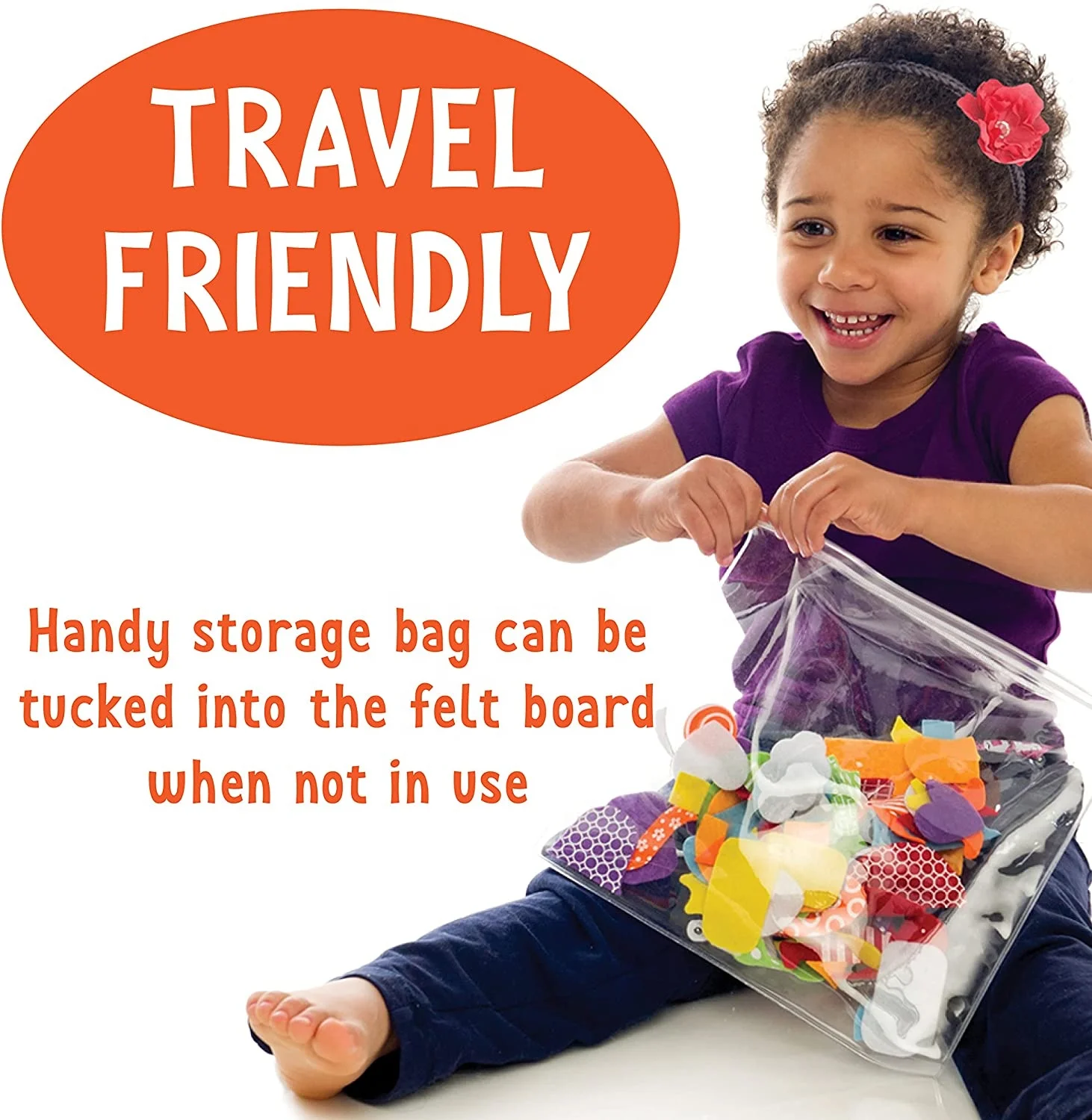 Creativity for Kids My First Fun Felt Shapes - Travel Friendly Felt Board for Toddlers  Crafts and Pretend Play - 100+ Pieces