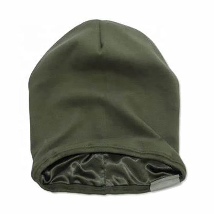 Custom sublimation beanie satin lined cap blank beanies spandex rayon hat slouchy beanie wholesale