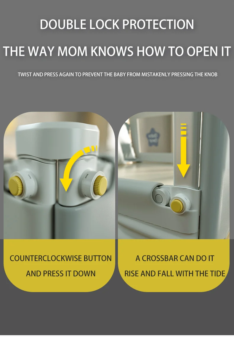 Premium Quality Adjustable Baby Bed Guardrail Handmade Child Safety Rail for Queen Size Bed Breathable Sweatproof