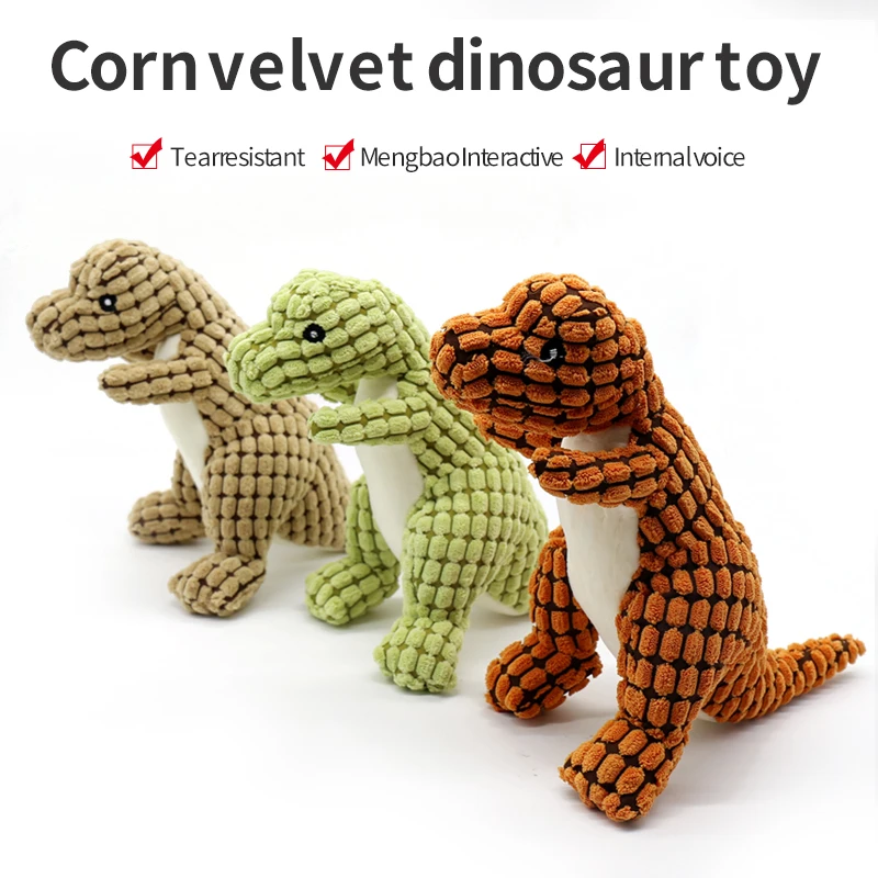 
Dog vocal toys puppies large dogs molar teeth bite resistant clean teeth pet toys dinosaur series baby puzzle plush toys 