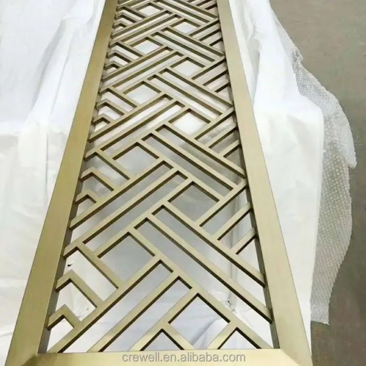 custom size factory direct interior design gold rose gold room partition wall divider