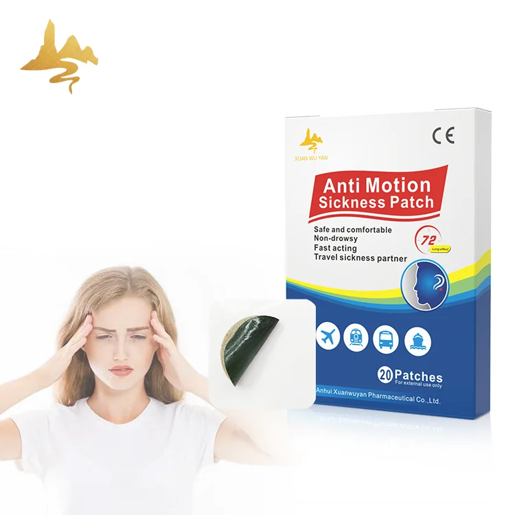 Chinese Herbal Ginger Extract Anti Nausea Transdermal Relief Ear Motion Sickness Patches For Dizziness