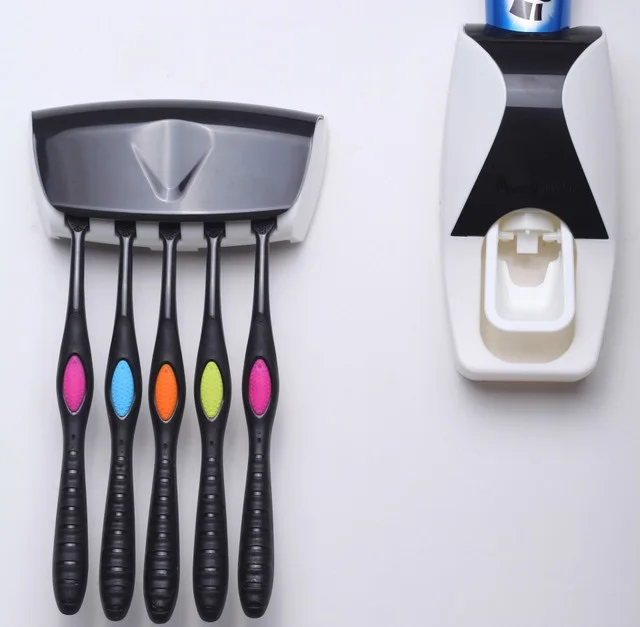B536 multi function toothbrush rack  toothpaste dispenser