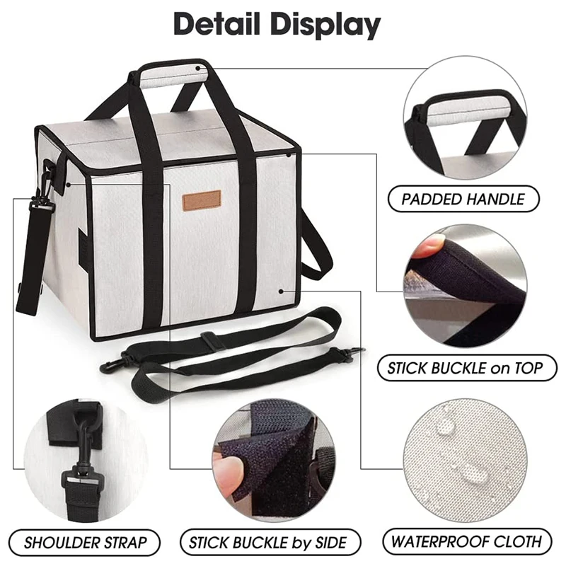Custom Beach Hiking Durable Leak proof Collapsible Large Shoulder Strap Lunch Cool Box Picnic Thermal Insulated Cooler Bag