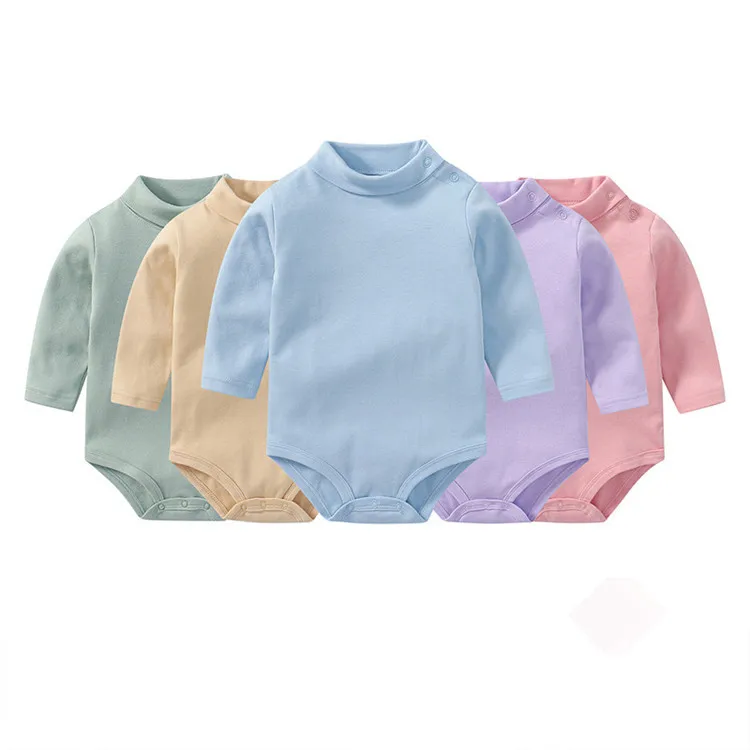 Spring and autumn long sleeve toddlers infant clothing one piece jumpsuit rompers blank newborn baby bodysuit Y521
