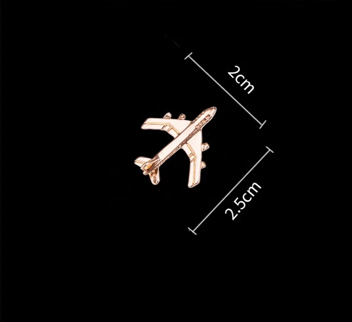 Customization Aircraft 3D Plane Model Gold Sliver Zinc Alloy Airplane Lapel Pin For Man Suit