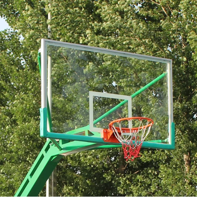 Standard 10mm 12mm basketball hoop board FIBA 1050*1800mm tempered glass basketball rim and backboard