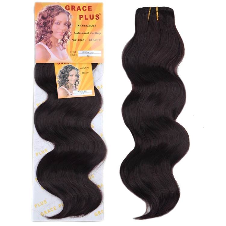 xuchang 2pcs/lot Distributor wholesale cheap synthetic fiber body wave hair weaving curly hair weave body wave bundles