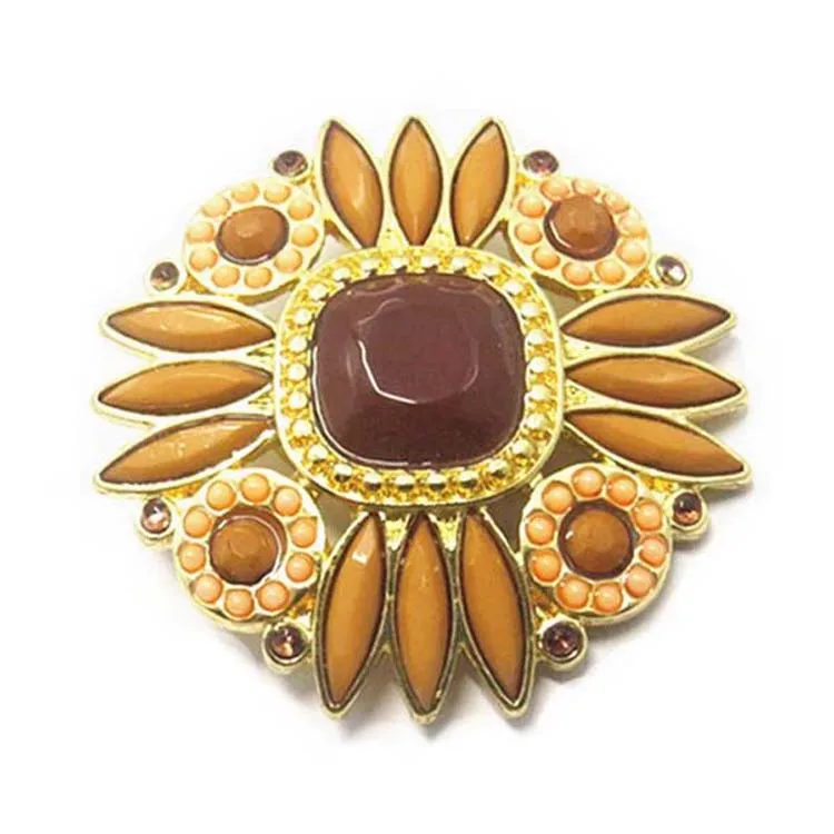 Flower Shape Metal Rhinestone Ornament For Ladies Shoes