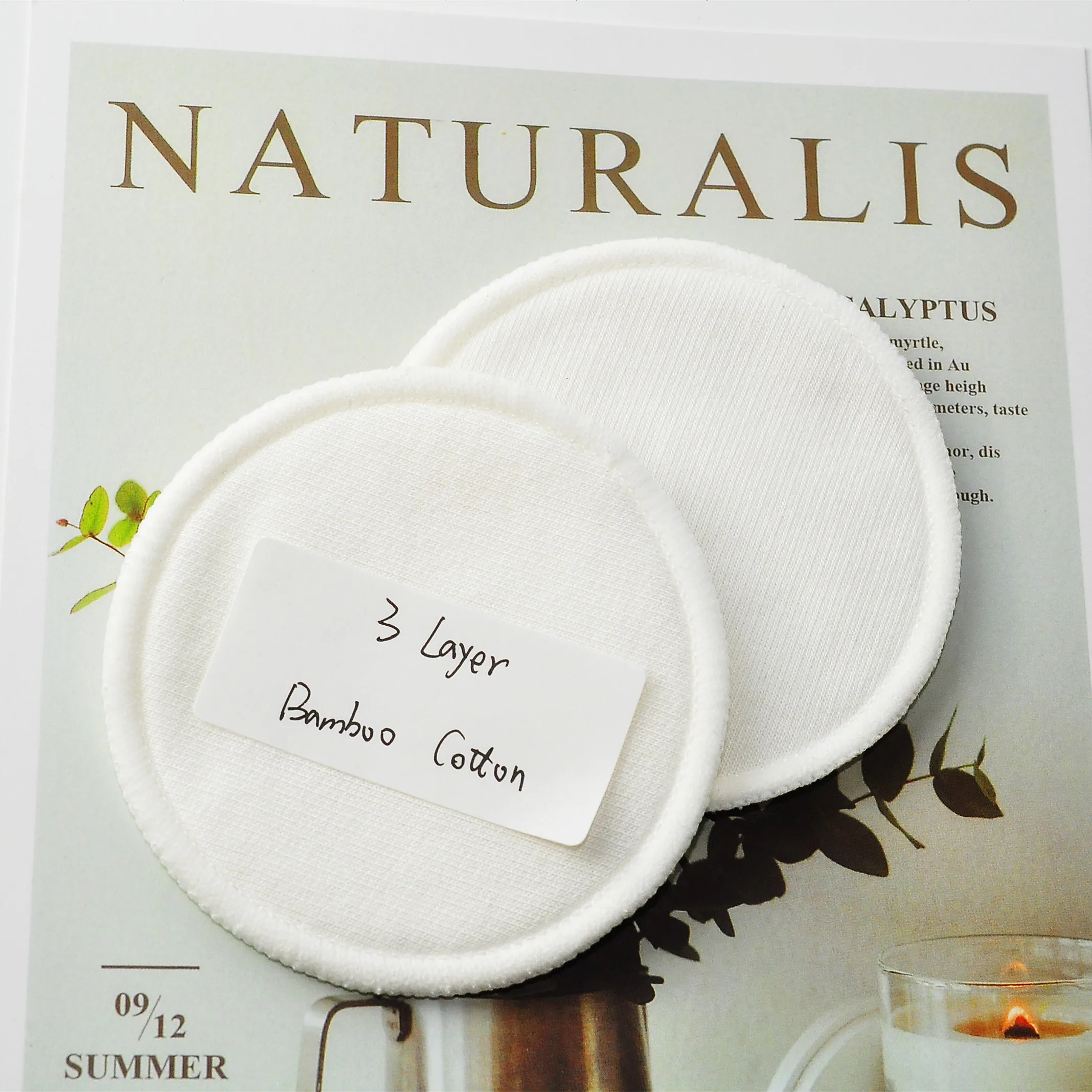 Reusable Washable 3 Layer Thicken Round 100 Organic Bamboo Cotton Pads For All Skin Types