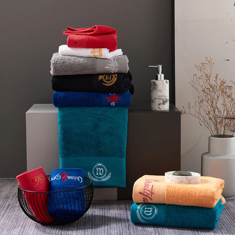 Wholesale 100% cotton bath towel face towel hand towel