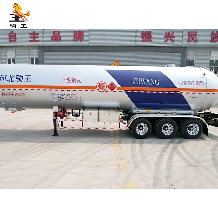 Factory price JUWANG  lpg transportation semitrailer lpg tanker semi-trailer lpg tanker trailer in dubai