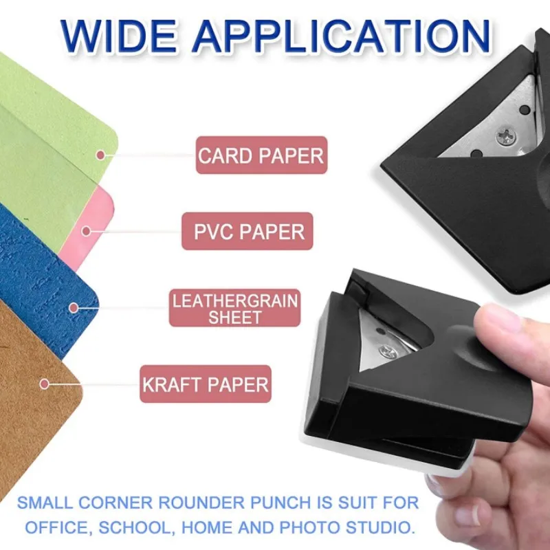 Small Stainless Steel Blade Black Rounder Corner Cutter for Office Home