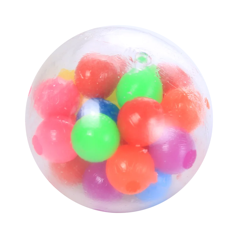 New Arrival TPR Squishy Frog Bead Gel Stress Ball Squeeze Strength Ball Bubble Sensory Squeeze Fidget Ball Toys