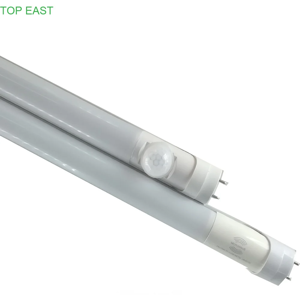 2024 New Design T8 PIR sensor LED tube 1200mm 18W 9W 15W 22W with motion sensor