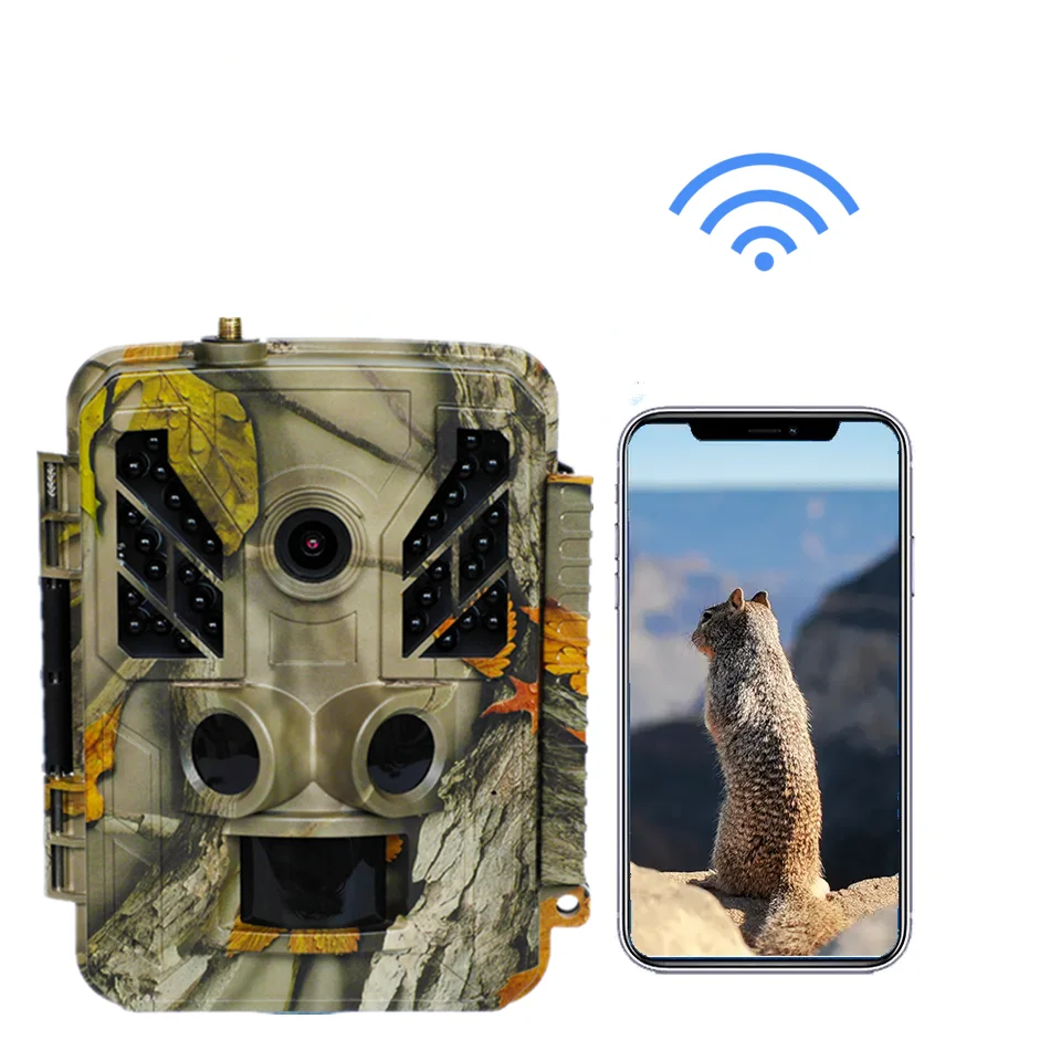 WIFI Hunting Trail Camera 4K 48MP Night Vision Outdoor Wildlife Camera with Waterproof IP67