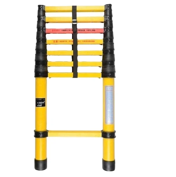 En131 New Design 2 Or 3 Sections 6m /8m/ 10m Fiberglass Multi-purpose Extension Frp Insulated Ladder