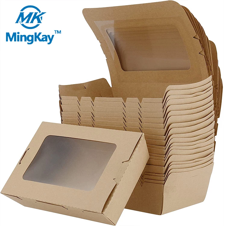 Disposable restaurant paper food package box take away paper food container