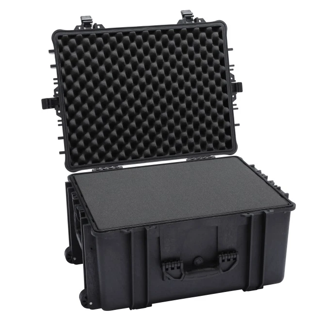 factory manufacturer waterproof hard travel case trolley toolbox with Wheels plastic flight carrying case