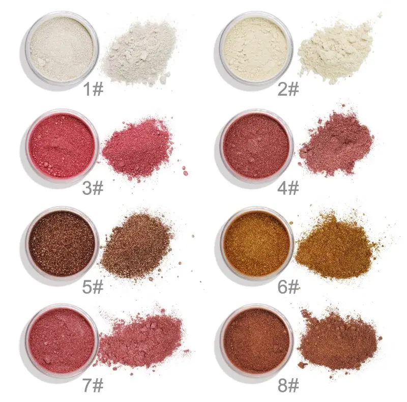 8 Colors Private Label Loose Highlighter Makeup Gold Bronze Highlighter Powder
