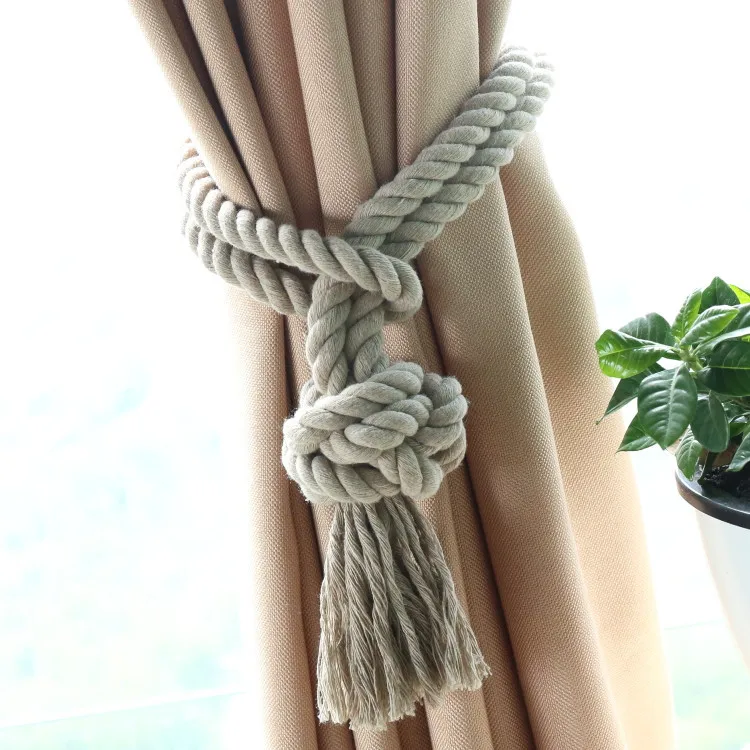 Custom Curtain Tie Back Rope New Cotton Single Ball Hanging Curtain Tassel Tieback Rope Wholesale Spot
