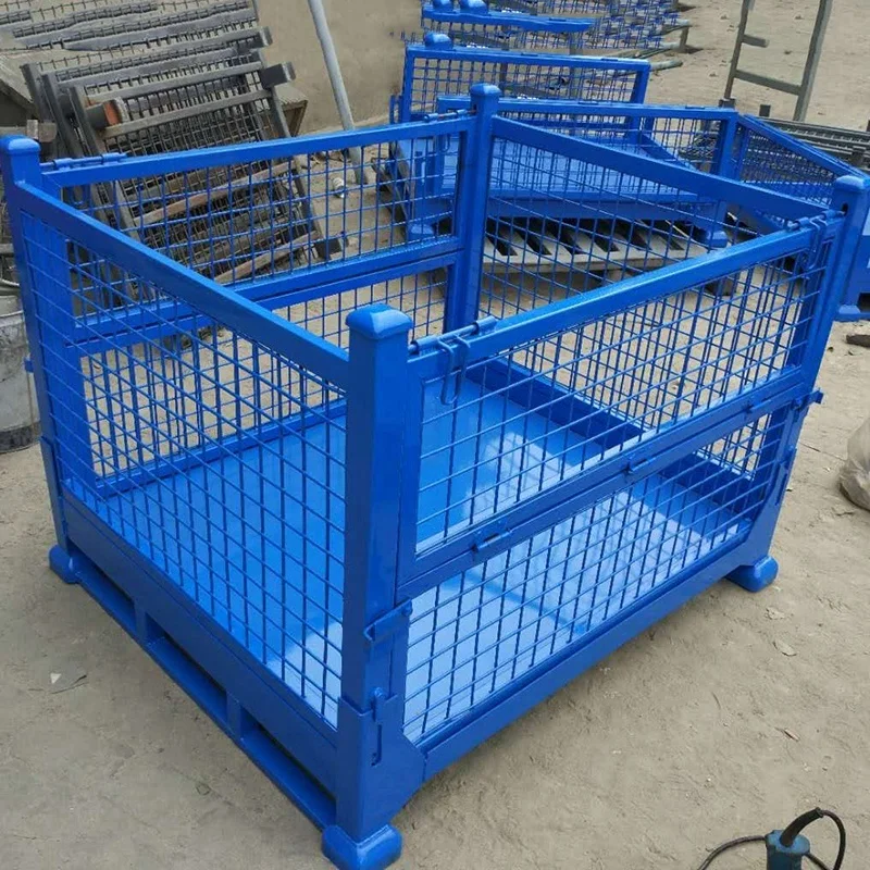 
Large metal cage storage container for warehouse 
