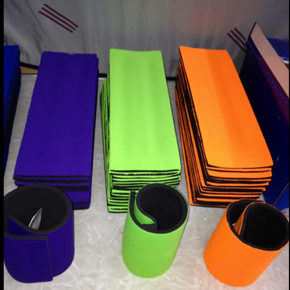 Neoprene Blank White Slap Can Cooler Wrap Snap on Beer Bottle