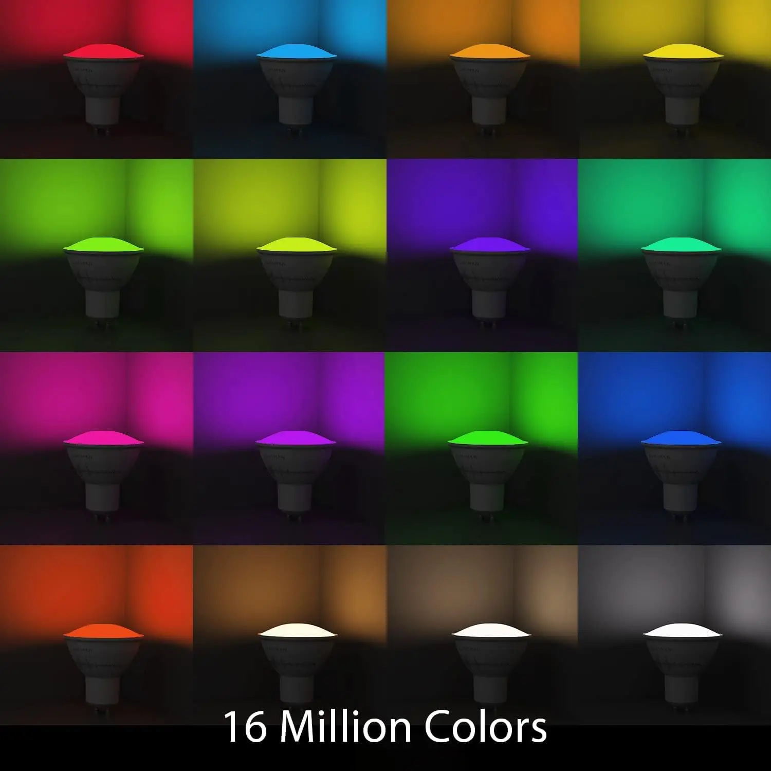 110V 220V Music Sync Full Color Changing LED Bulb E27 Bluetooth Tuya WiFi Control GU10 Smart Spotlight Bulb for Track Lighting